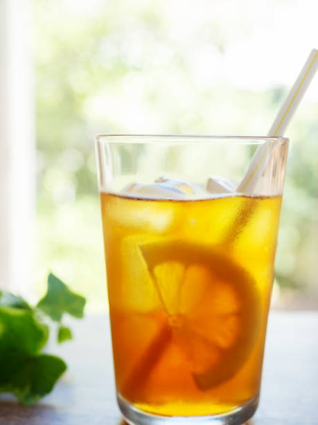 istock Glass of lemon ice tea 1211242262