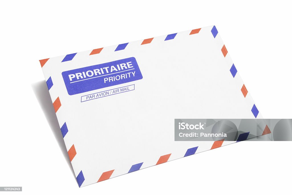 Sobre para correo aéreo - Foto de stock de Azul libre de derechos