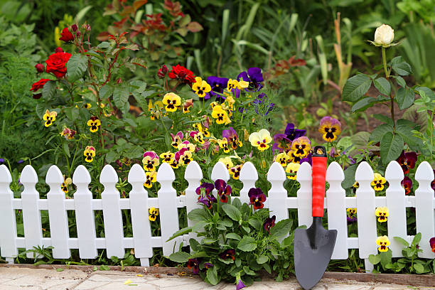 istock Blooming Fence of Flowers 121124333