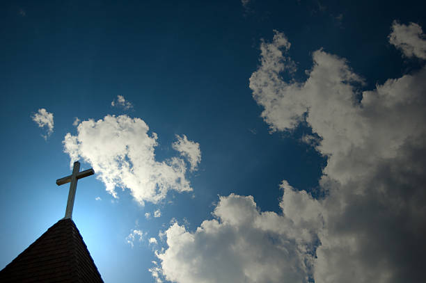 istock Steeple and Cross at Sunset 121124858