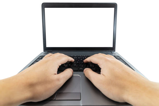 istock Closeup pov view of hands typing on laptop 1211252484