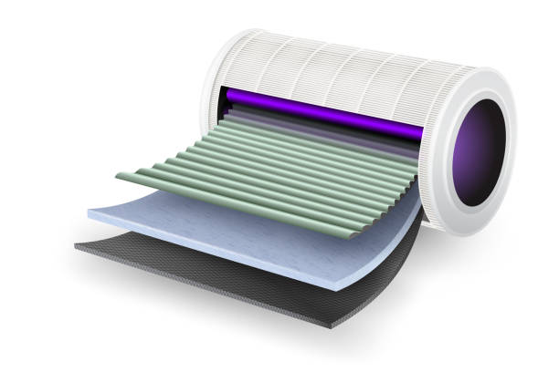 Air purifier UV filter sheet Air purifier filter sheet Kill the virus with UV light.
4 layers of latest advanced technology functions Carbon disinfection and odor, special fine fiber filter, special filter layer for fresh air filter. uv light stock illustrations