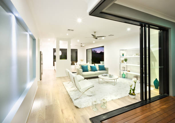 istock Timber deck and bi-fold doors and vinyl planks 1211261030