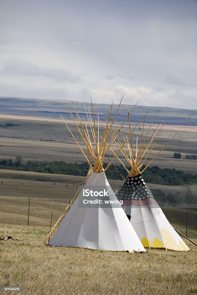 Dois Tepees - Royalty-free Alberta Foto de stock