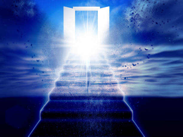 istock Abstract background with door to heaven open 1211263722