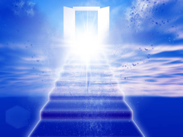 istock Abstract background with door to heaven open 1211263726