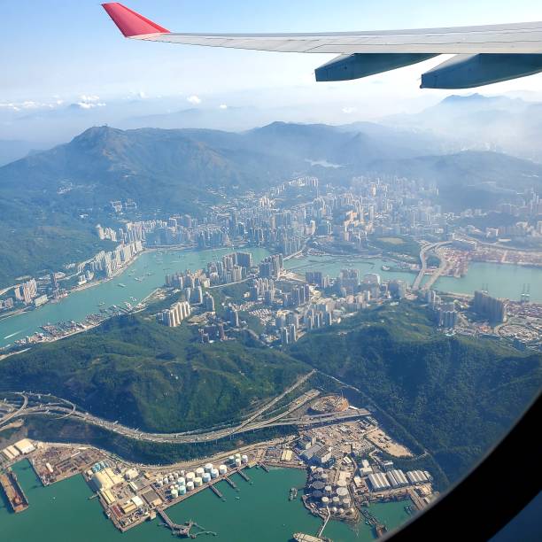 istock Ariel view of Hong Kong from a plane 1211264730