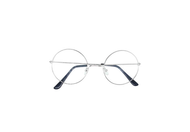 Glasses metal frame in round frame transparent