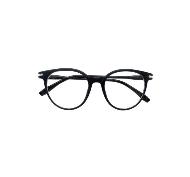 istock A black glasses isolated on white background without shadow. Single frame glasses 1211265473