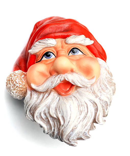 istock Retro Santa Claus Face - White Background 121127063