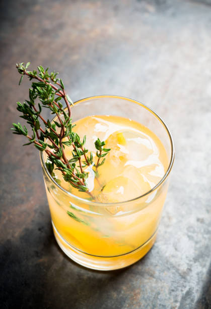 istock Old fahioned lemon beverage on the rustic background 1211273380