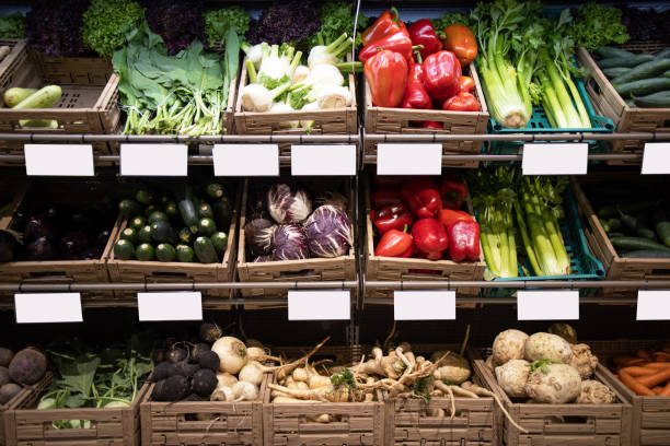 istock Fresh vegetables in grocery store. 1211274711