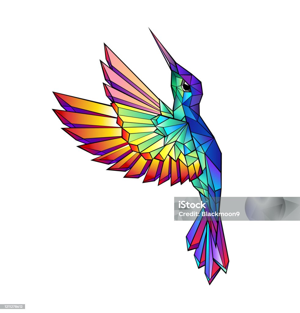 ironía Tejido huevo Ilustración de Colibrí Arco Iris Volador y más Vectores Libres de Derechos  de Modelado Low Poly - Modelado Low Poly, Afilado, Ala de animal - iStock