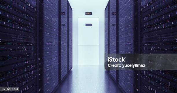 Dng Rack Server Racks In A Modern Data Center Technology Related 3d Illustration ...