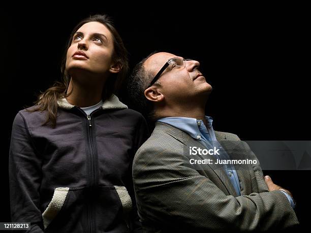 Looking Life In Different Directions Stock Photo - Download Image Now - Arms Crossed, Head Back, Men