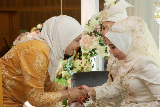 Modern Muslim Bride and Groom