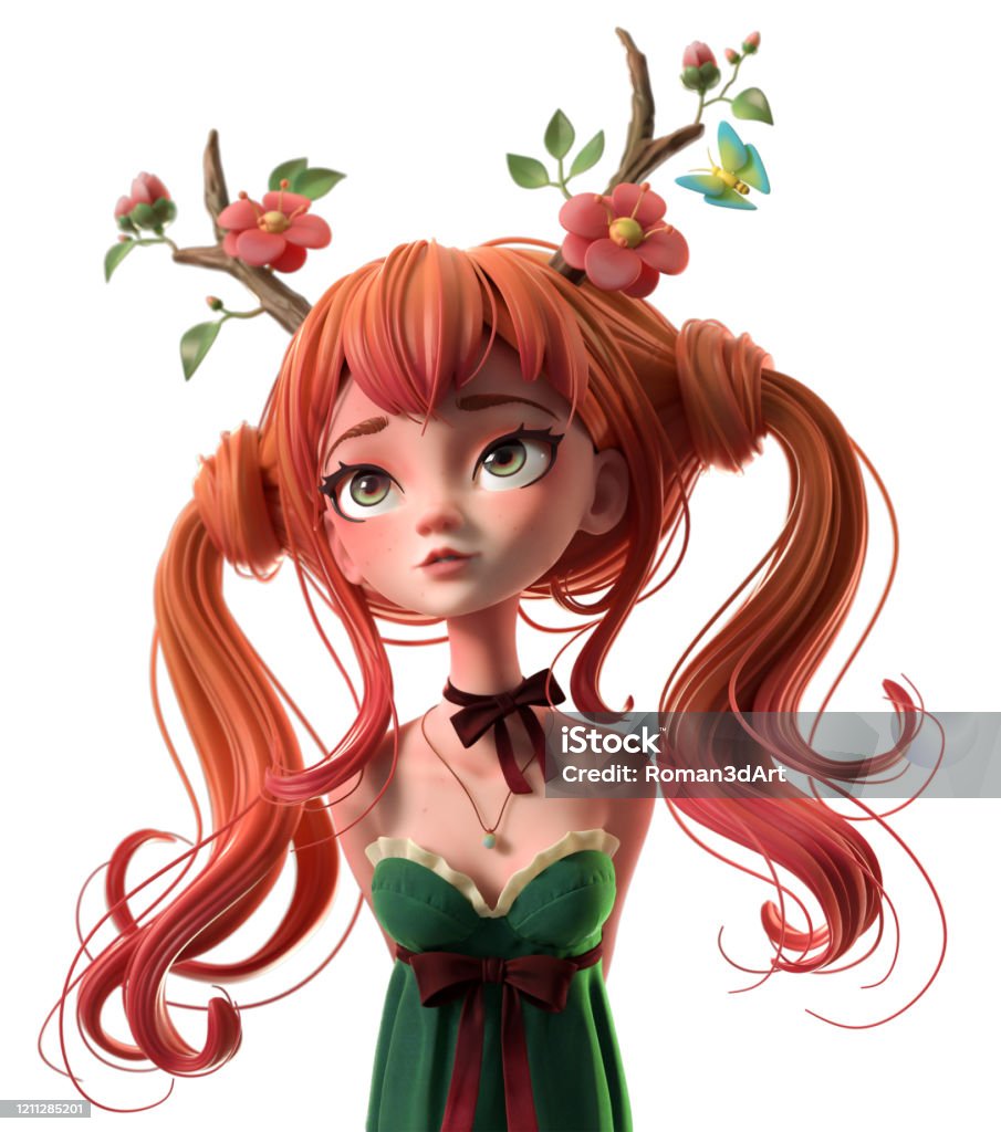3d Personaje De Dibujos Animados Chica Pelirroja En Vestido Verde Foto de stock y más banco de imágenes de Kawaii - iStock 3d Personaje De Dibujos Animados Chica Pelirroja En Vestido Verde Foto de stock y más banco de imágenes de Kawaii - iStock