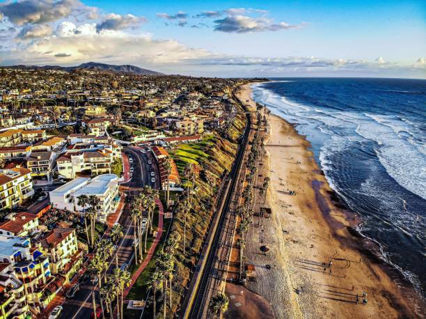 San Clemente Coastline San Clemente coastal aerial shot san clemente california stock pictures, royalty-free photos & images