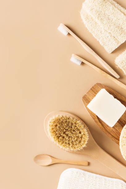istock Bath natural accessories and skin care cosmetics, zero waste theme 1211291240