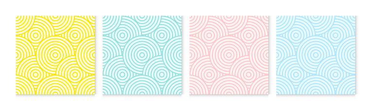 Background pattern seamless circle abstract colorful pastel colors. Summer background design.