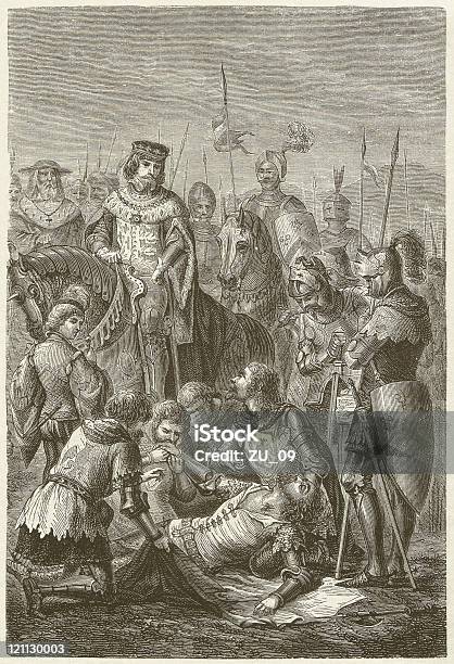 Manfreds Смерти — стоковая векторная графика и другие изображения на тему Битва - Битва, Вертикальный, Гравюра