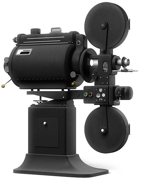 istock Industrial Movie Projector on White 121130066
