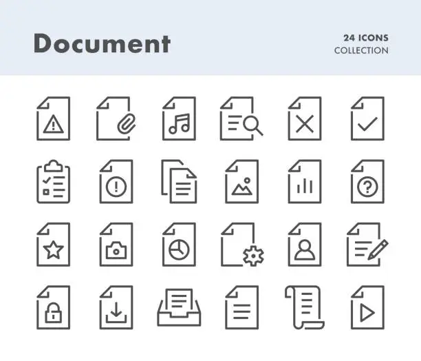 Vector illustration of Document  Icons