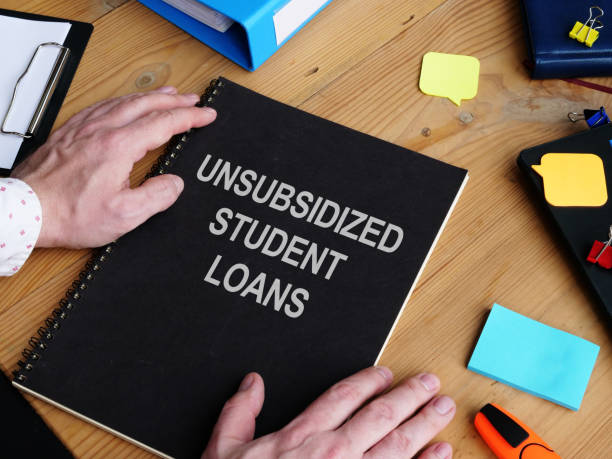 istock Business photo shows printed text Unsubsidized Student Loans 1211307284