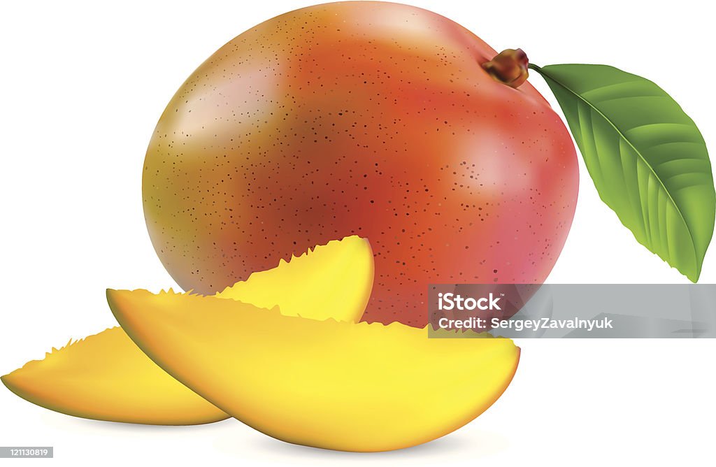 Mangue fruits frais - clipart vectoriel de Agrume libre de droits