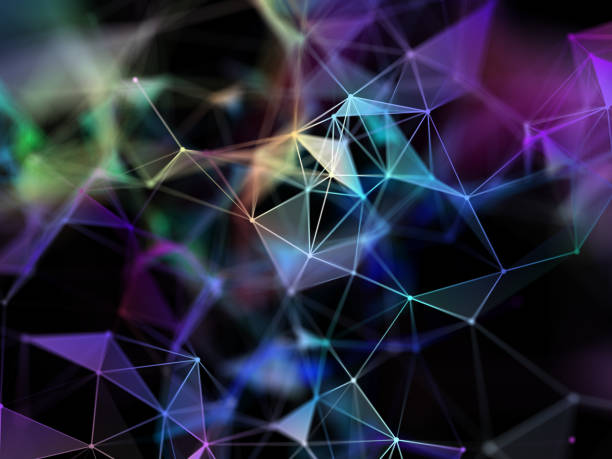 istock 3D modern plexus design with colourful connecting lines and dots 1211310493