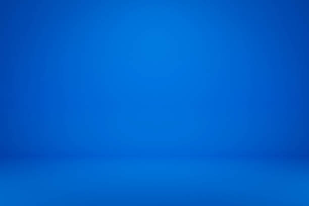 istock Blank blue display on vivid summer background with minimal style. Blank stand for showing product. 3D rendering. 1211312588