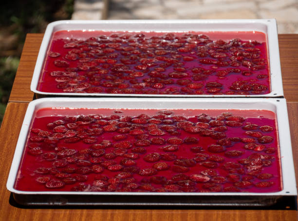 istock Strawberry jam is making Traditional style drying under the sun. 1211319511