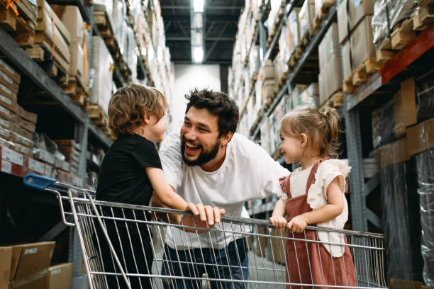 istock Happy father having fun with his children 1211319971