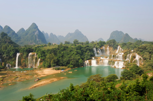 Waterfall at a border of China and Vietnam.