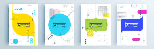 Modern abstract covers set, minimal covers design. Colorful geometric background, vector illustration. Modern abstract covers set, minimal covers design. Colorful geometric background, vector illustration. cover templates stock illustrations