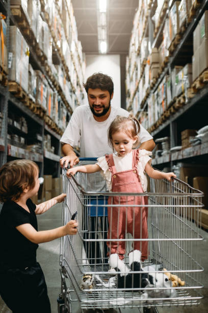 istock Happy father having fun with his children 1211324205