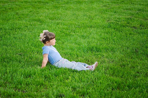 istock Little girl on a meadow 121132606