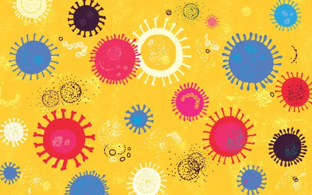 Vector illustration of Vibrant Virus Background