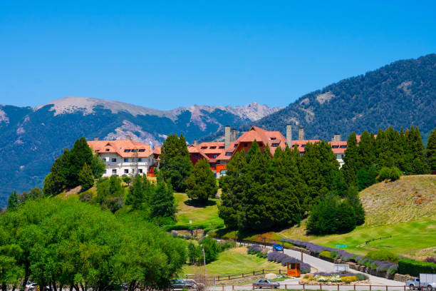 view of llao llao hotel and resort - llao llao hotel imagens e fotografias de stock