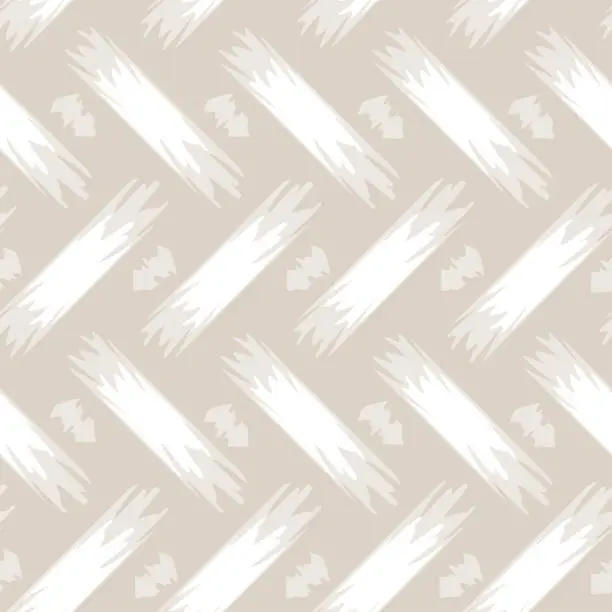 Vector illustration of Seamless vector textured pattern with light pink and grey colours. Woven fashion textile soft background. Braiding 3 colour repeat print.