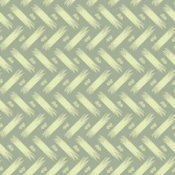 Vector illustration of Seamless vector pattern with braiding textured on light green background. Simple soft wallpaper design with brush strokes textured effect.