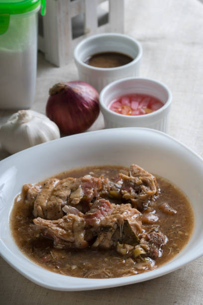 pork belly stew in liver and vinegar sauce also known as lechon paksiw