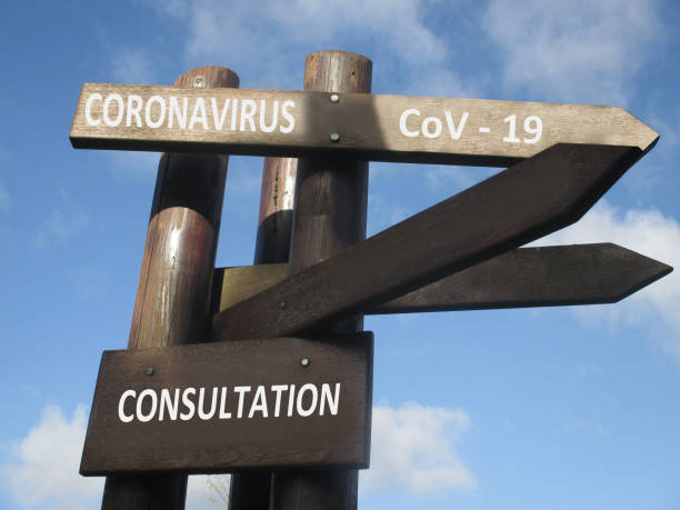 istock Coronavirus  2019- CoV  Directional arrow indicating consultation 1211339931