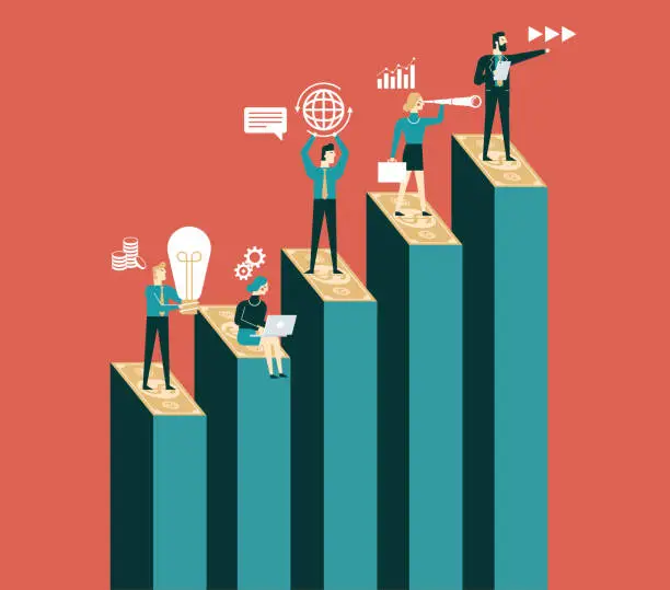 Vector illustration of Analyze - chart