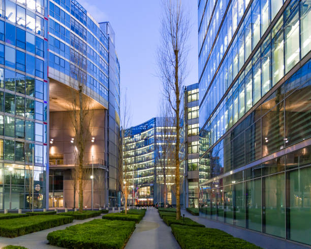 istock Modern Corporate Office Buildings 1211340210
