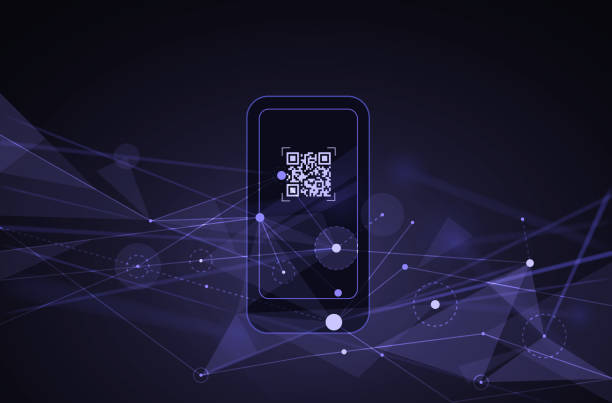 illustrations, cliparts, dessins animés et icônes de connecter - qr code marketing mobile phone coding