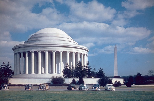 Washington DC, USA, 1958. The Thomas Jefferson Memorial.