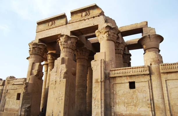 istock Ancient pillars of egyptian Kom Ombo Temple. Egypt 1211341630