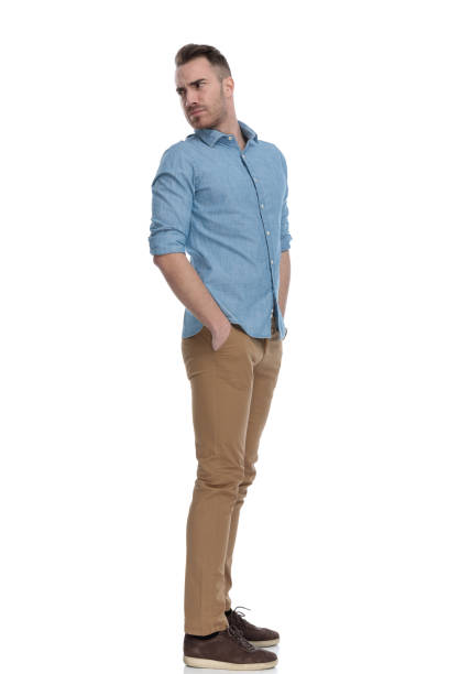 istock Side view of bothered casual man frowning 1211343012