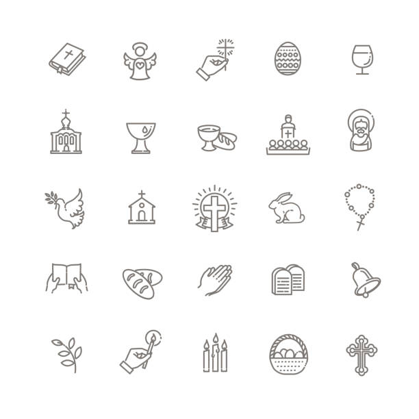 キリスト教のアイコンセット - symbol computer icon religious icon interface icons点のイラスト素材／クリップアート素材／マンガ素材／アイコン素材